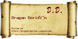 Dragan Dorián névjegykártya